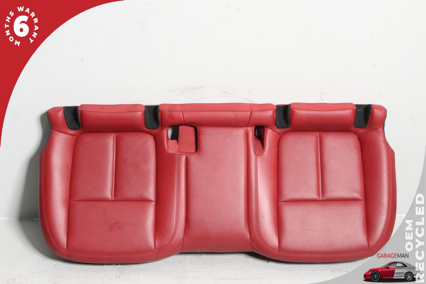 2015-2018 Porsche Macan 95B Front &amp; Rear Complete Leather Seat Assembly Red OEM