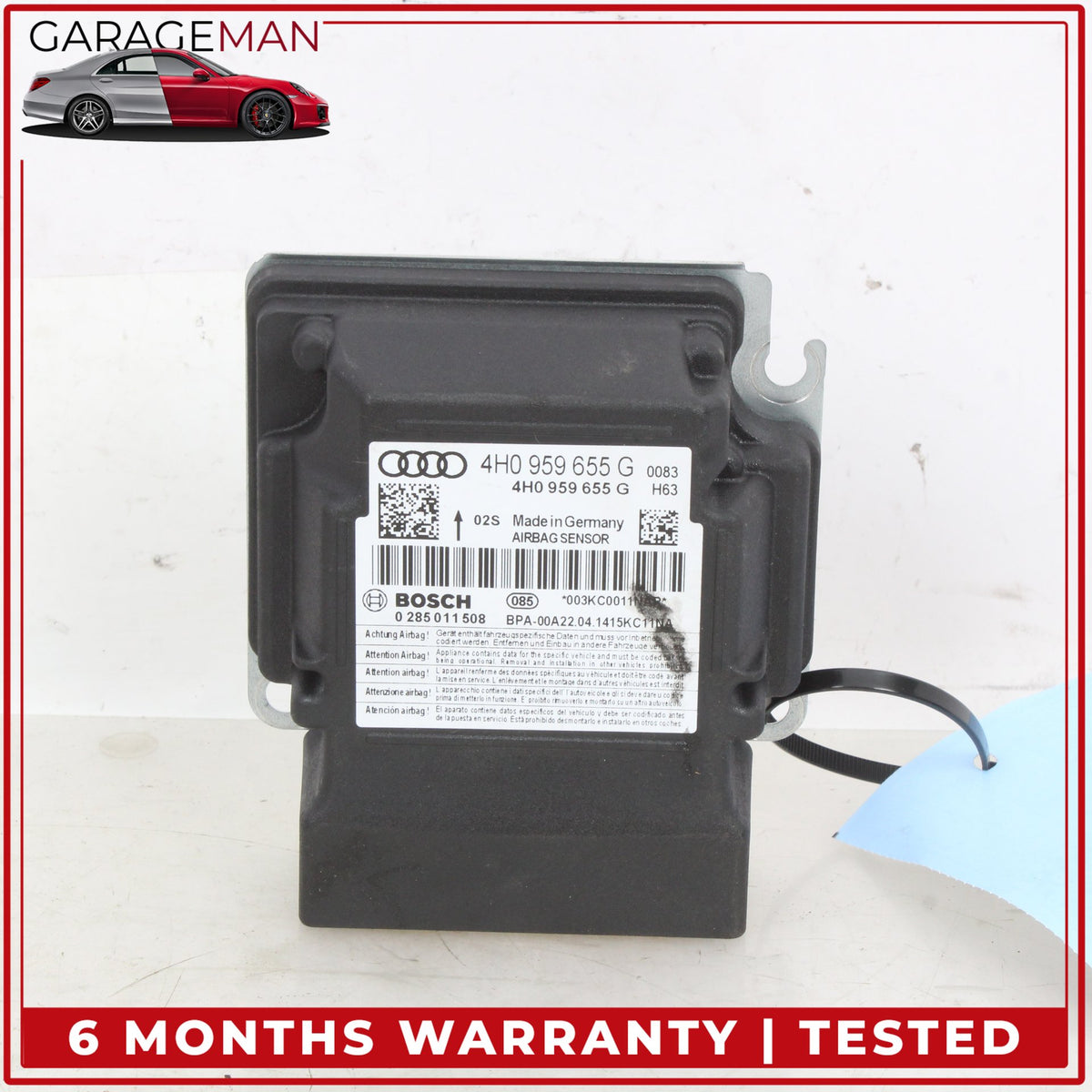 2015-2018 Audi A8 S8 Airbag Air Bag Sensor Module Bosch 4H0959655G OEM