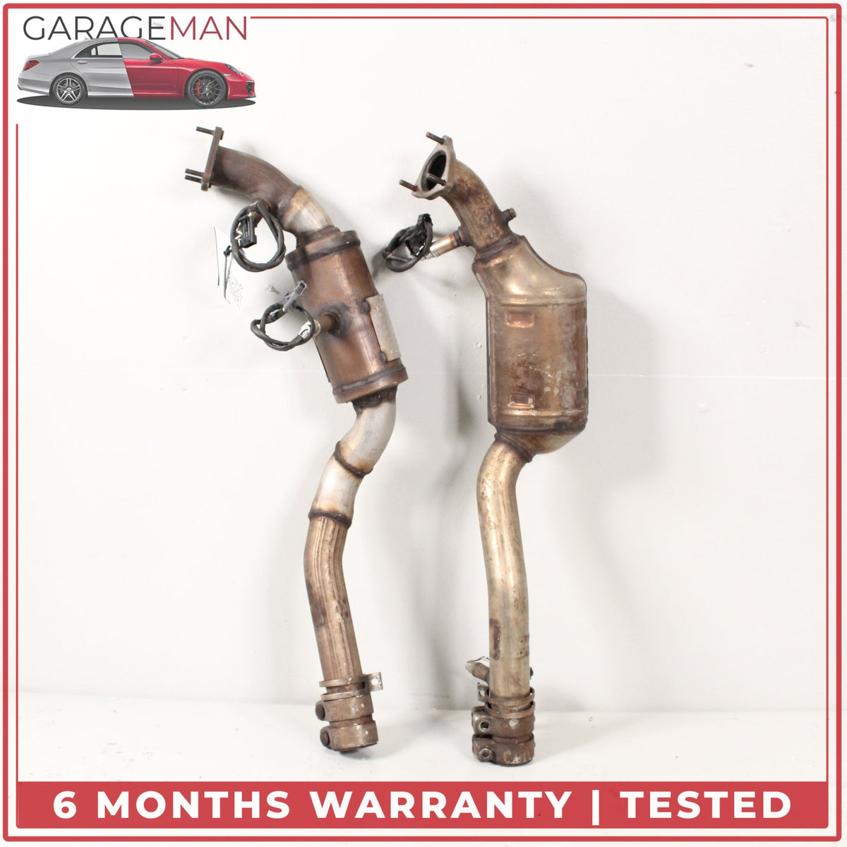 1999-2001 Porsche 911 Carrera 996 Left and Right Side Exhaust Downpipe Set OEM
