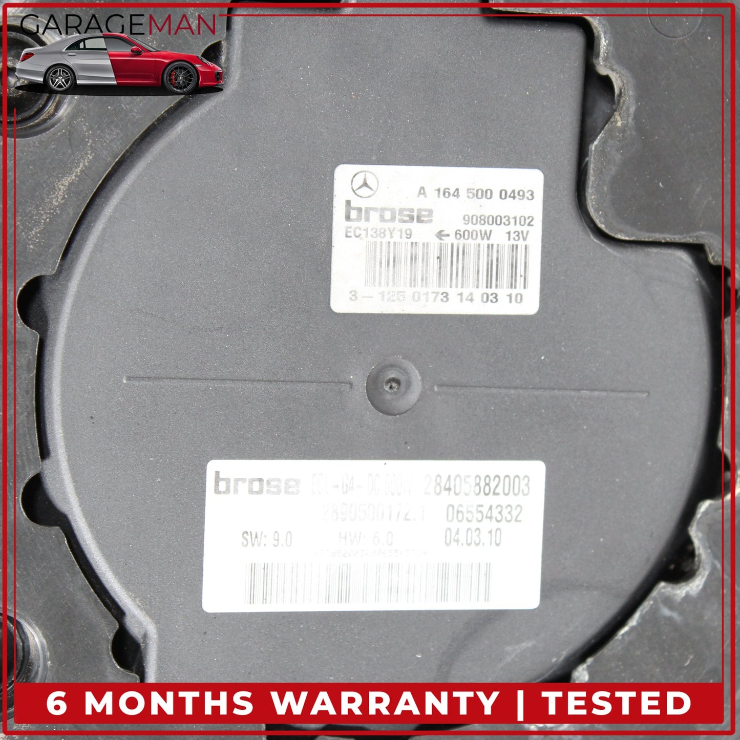 2006-2013 Mercedes W164 ML350 Engine Cooling Fan Motor Assembly 1645000493 OEM