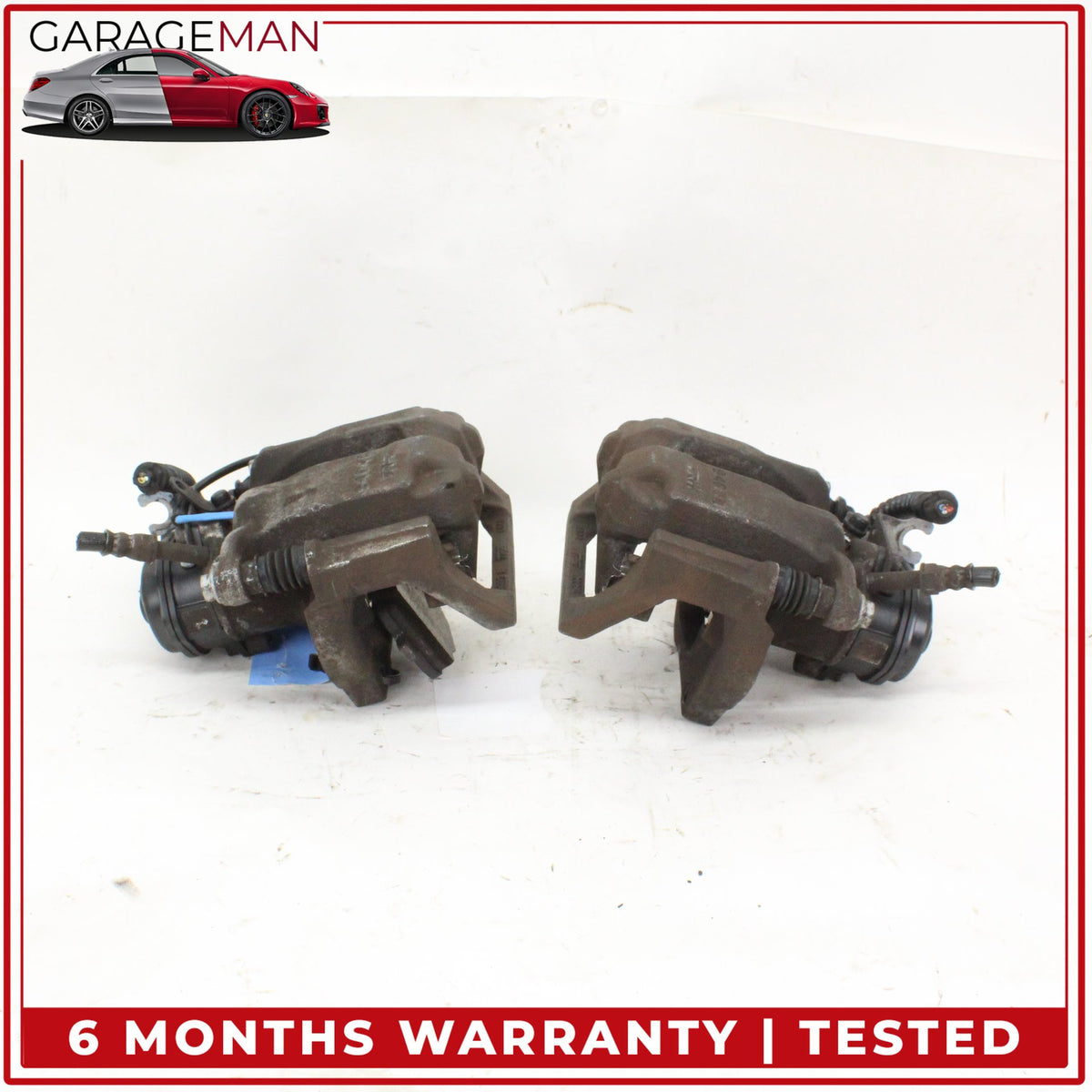2011-2019 BMW 550i Rear Left and Right Side Brake Caliper Set w/ Actuator OEM