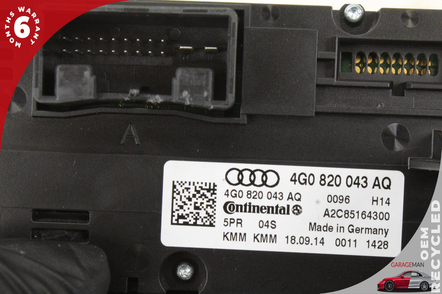 12-18 Audi A6 C7 Sedan AC Temperature Climate Control Panel 4G0820043AQ Genuine