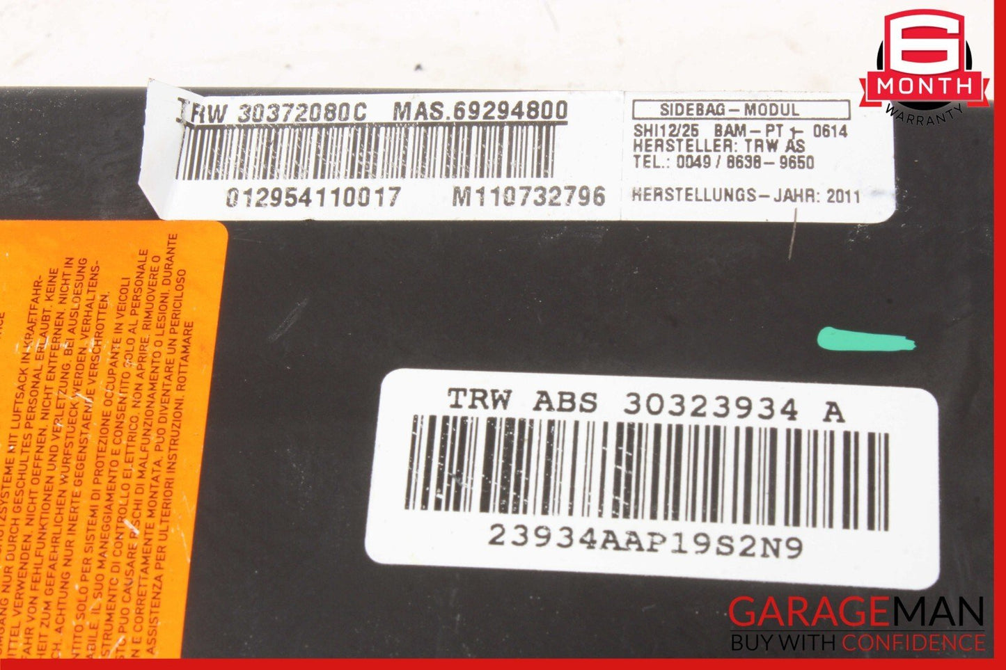 03-13 Maserati Quattroporte S M139 Front Right Side Seat Airbag SRS OEM