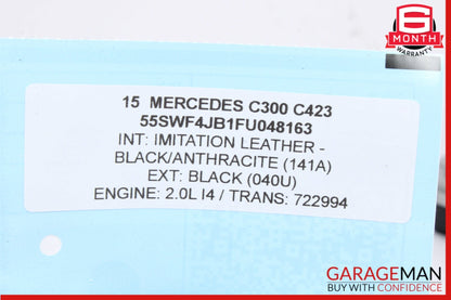 2015-2021 Mercedes-Benz C300 W205 Front Left Seat Control Switch 2059056651 OEM
