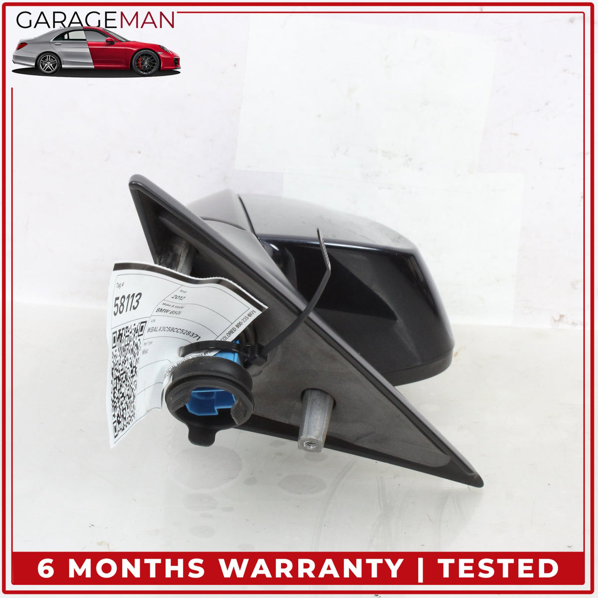 2012-2018 BMW 650i F13 Right Door Rear View Mirror w/ Camera & Blind Spot OEM