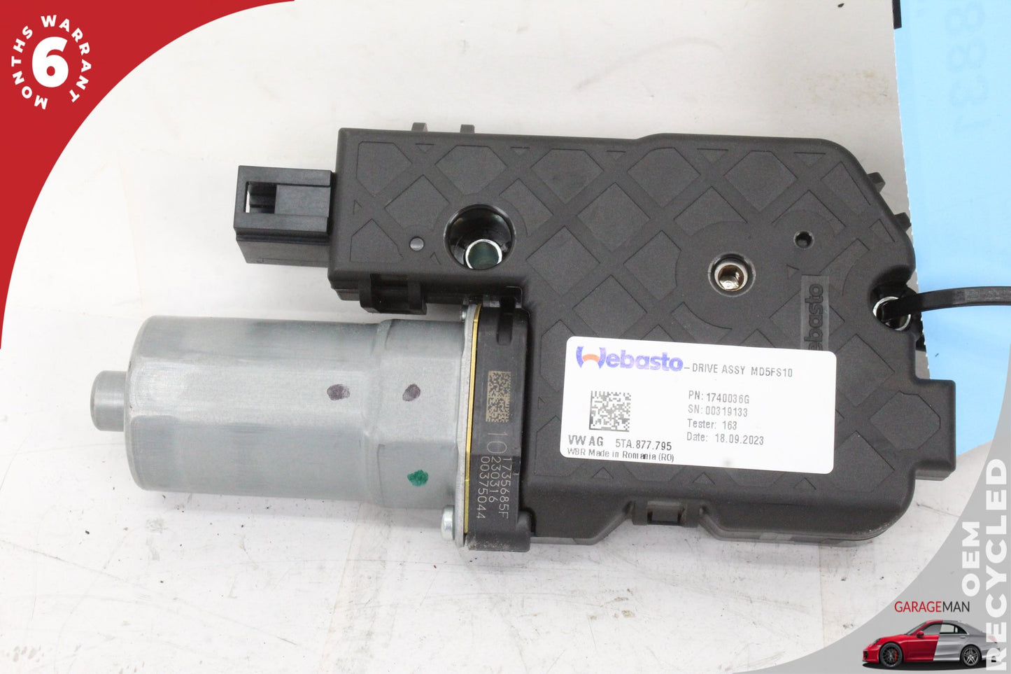 2022-2024 Audi A3 S3 RS3 Panoramic Sunroof Sun Roof Motor 5TA877795 OEM