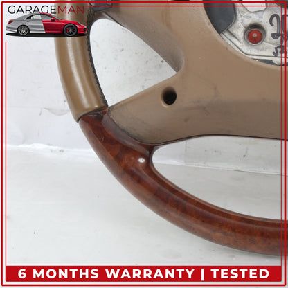 2010-2014 Mercedes W221 S550 Front Left Steering Wheel Wood Brown 2214609203 OEM