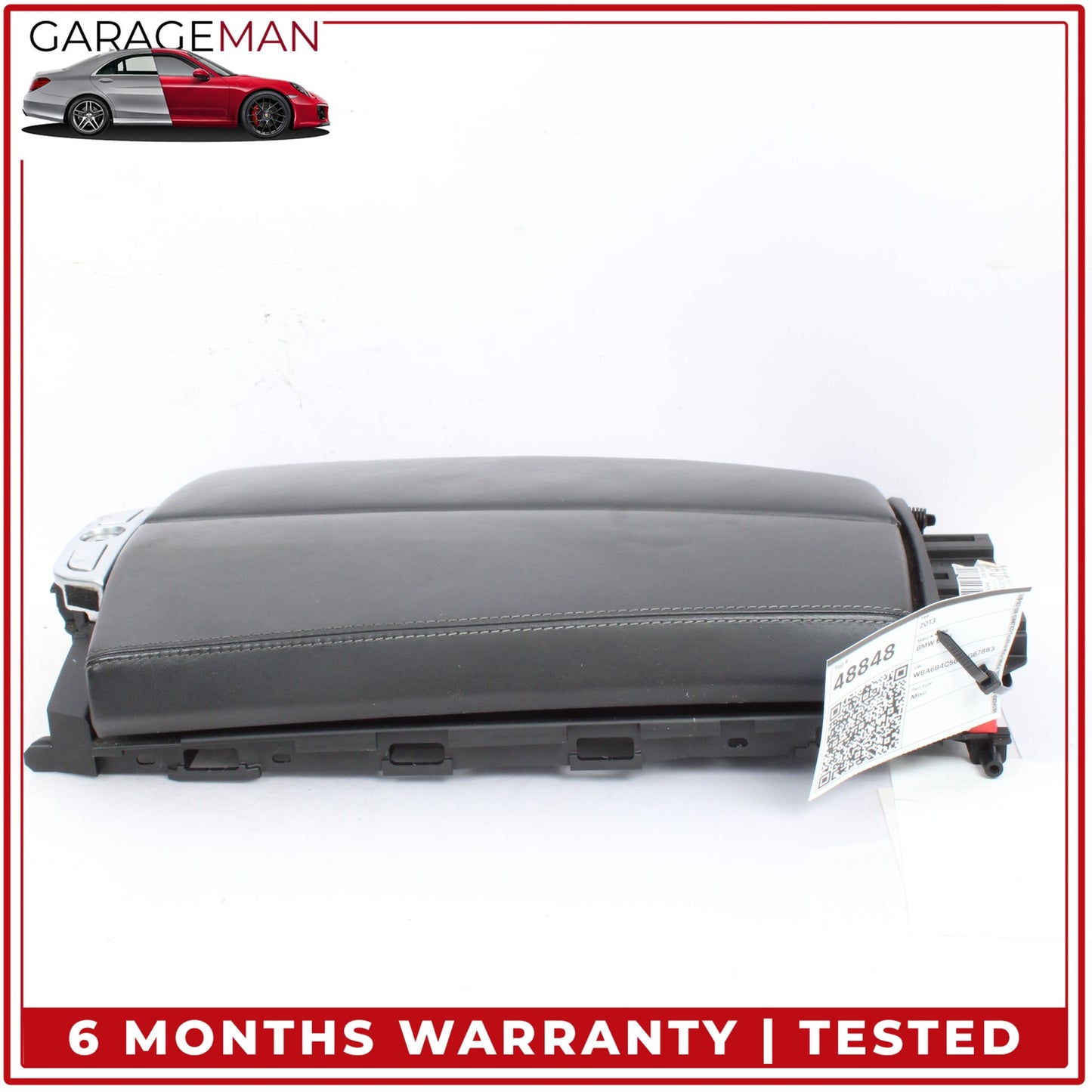 2012-2019 BMW 650i F06 Front Center Armrest Lid Cover Black Nappa Leather OEM