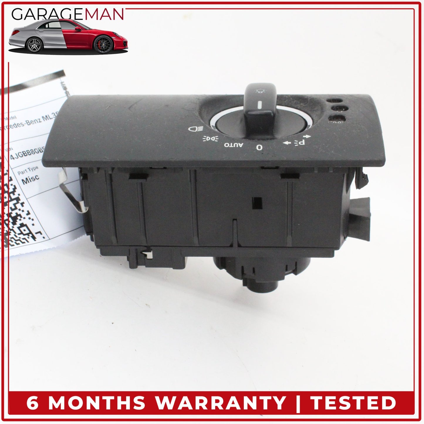 2006-2013 Mercedes W164 ML350 Front Left Headlight Control Switch w/ Trim OEM