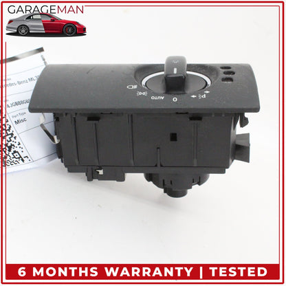 2006-2013 Mercedes W164 ML350 Front Left Headlight Control Switch w/ Trim OEM