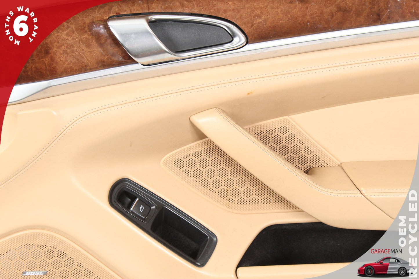 2010-2016 Porsche Panamera 970 Front Right Side Door Trim Panel Beige OEM