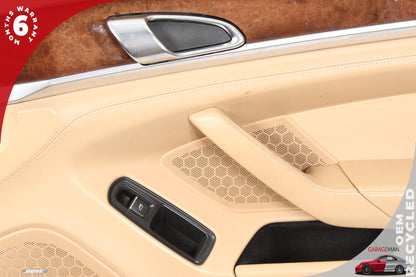 2010-2016 Porsche Panamera 970 Front Right Side Door Trim Panel Beige OEM