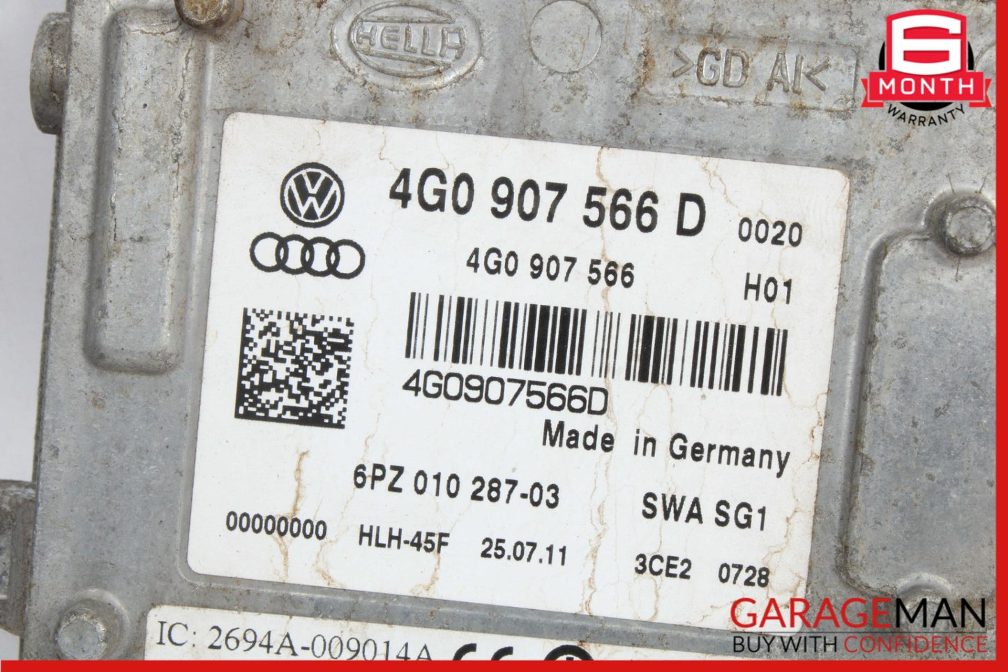 2012-2018 Audi A6 C7 Sedan Blind Spot Lane Change Radar Module 4G0907568 OEM