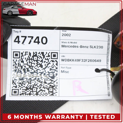 1997-2004 Mercedes-Benz SLK230 R170 Front Right Seat Belt Seatbelt Retractor Black