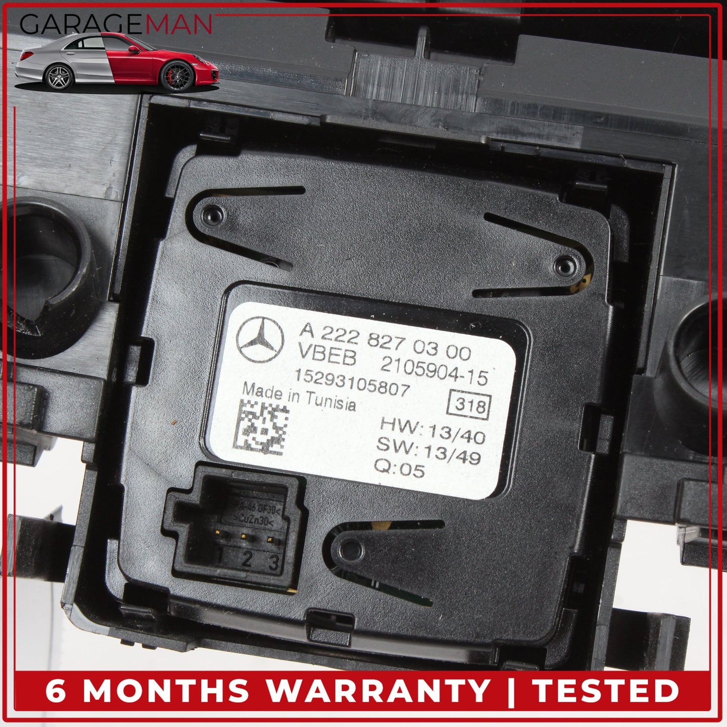 2015-2018 Mercedes W205 C300 Hazard Light Control Switch Panel 2059053901 OEM