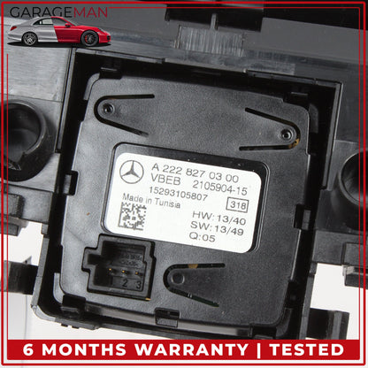 2015-2018 Mercedes W205 C300 Hazard Light Control Switch Panel 2059053901 OEM