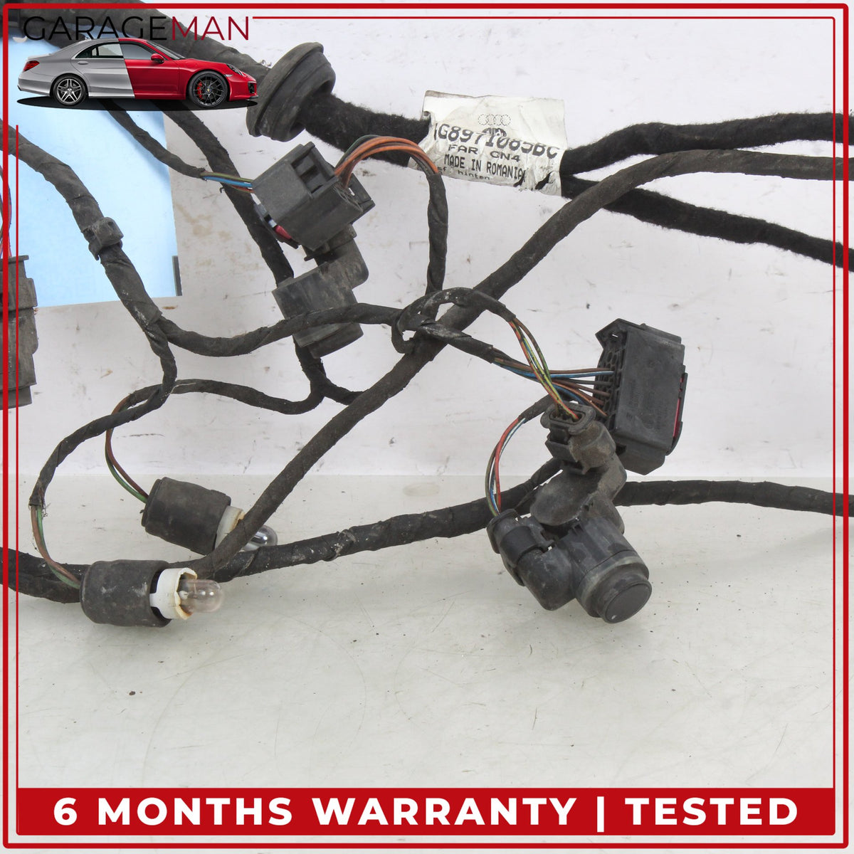 2012-2015 Audi A7 Rear Bumper Wire Wiring Harness w/ Sensors 4G8971085BC OEM
