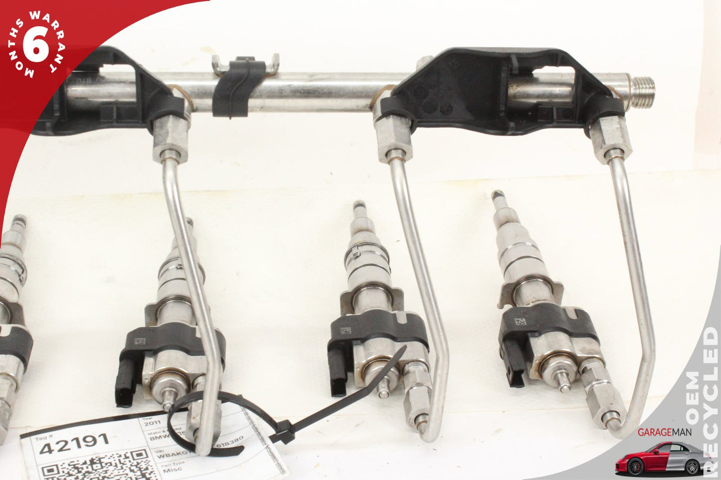 2007-2013 BMW 335is 135i 535i 3.0L Engine Fuel Rail w/ Injectors 7585261 OEM