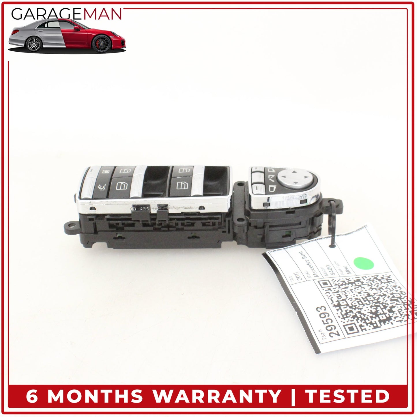 2007-2014 Mercedes-Benz S400 S-Class W221 Sedan Front Left Master Window Control Switch 2218215051 OEM