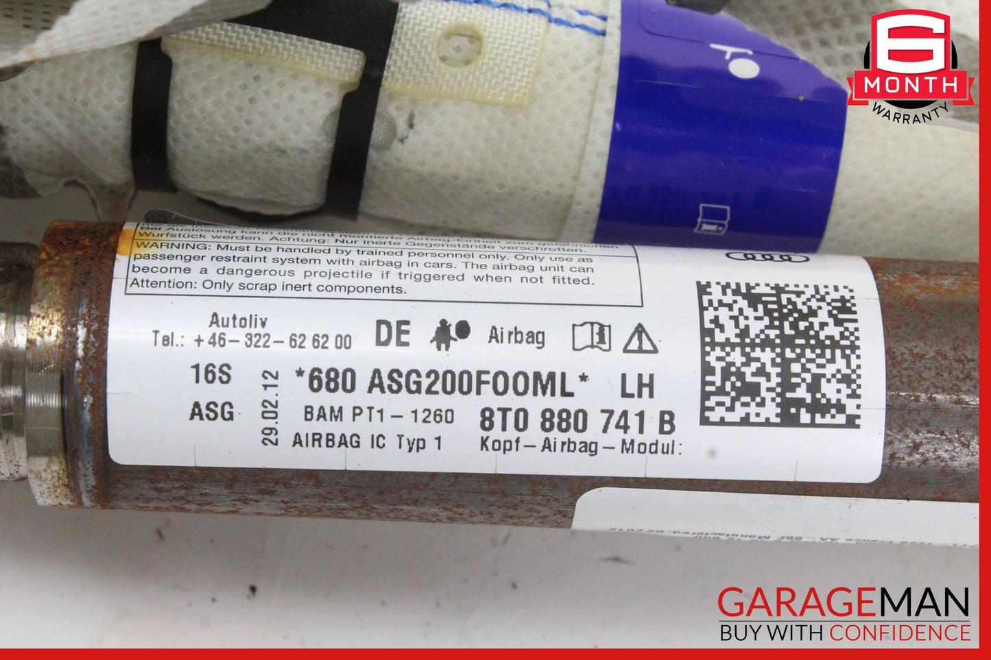 2012-2017 Audi A5 S5 RS5 Left Driver Side Roof Curtain Air Bag 8T0880741B OEM