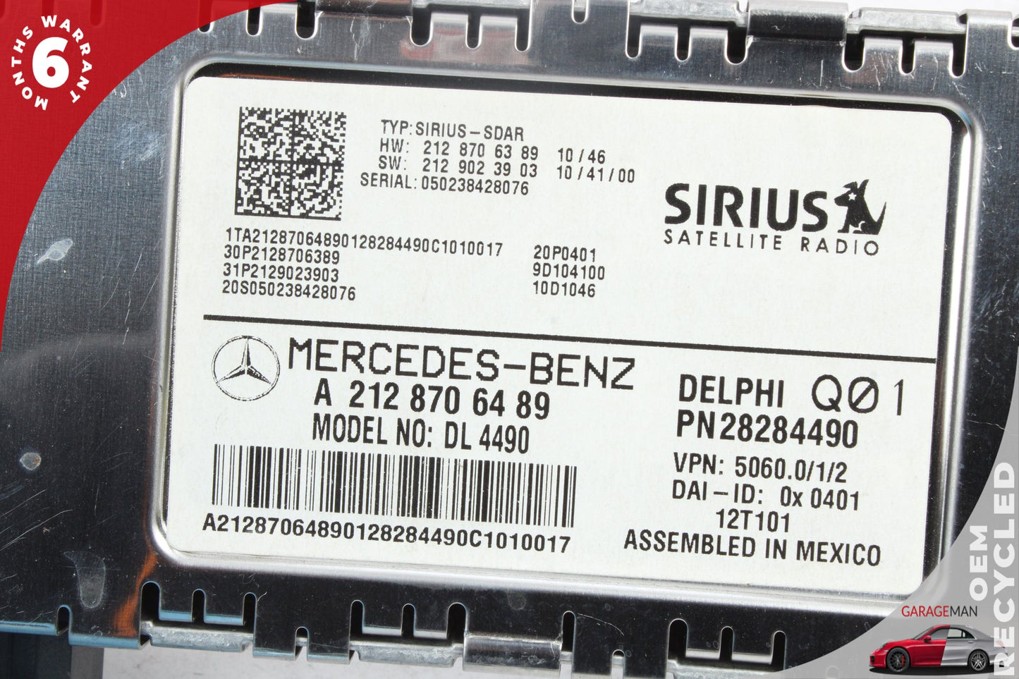2010-2017 Mercedes W218 CLS550 Sirius Satellite Radio Receiver 2128706489 OEM