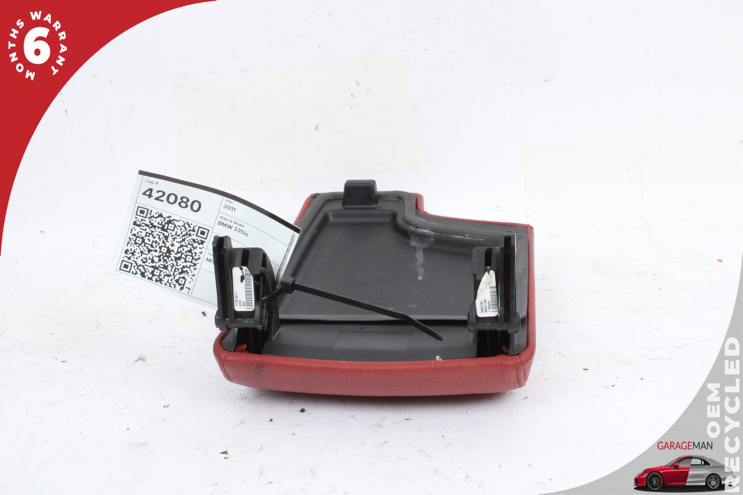 2006-2013 BMW 335is Front Center Console Armrest Lid Cover Red 9133804 OEM