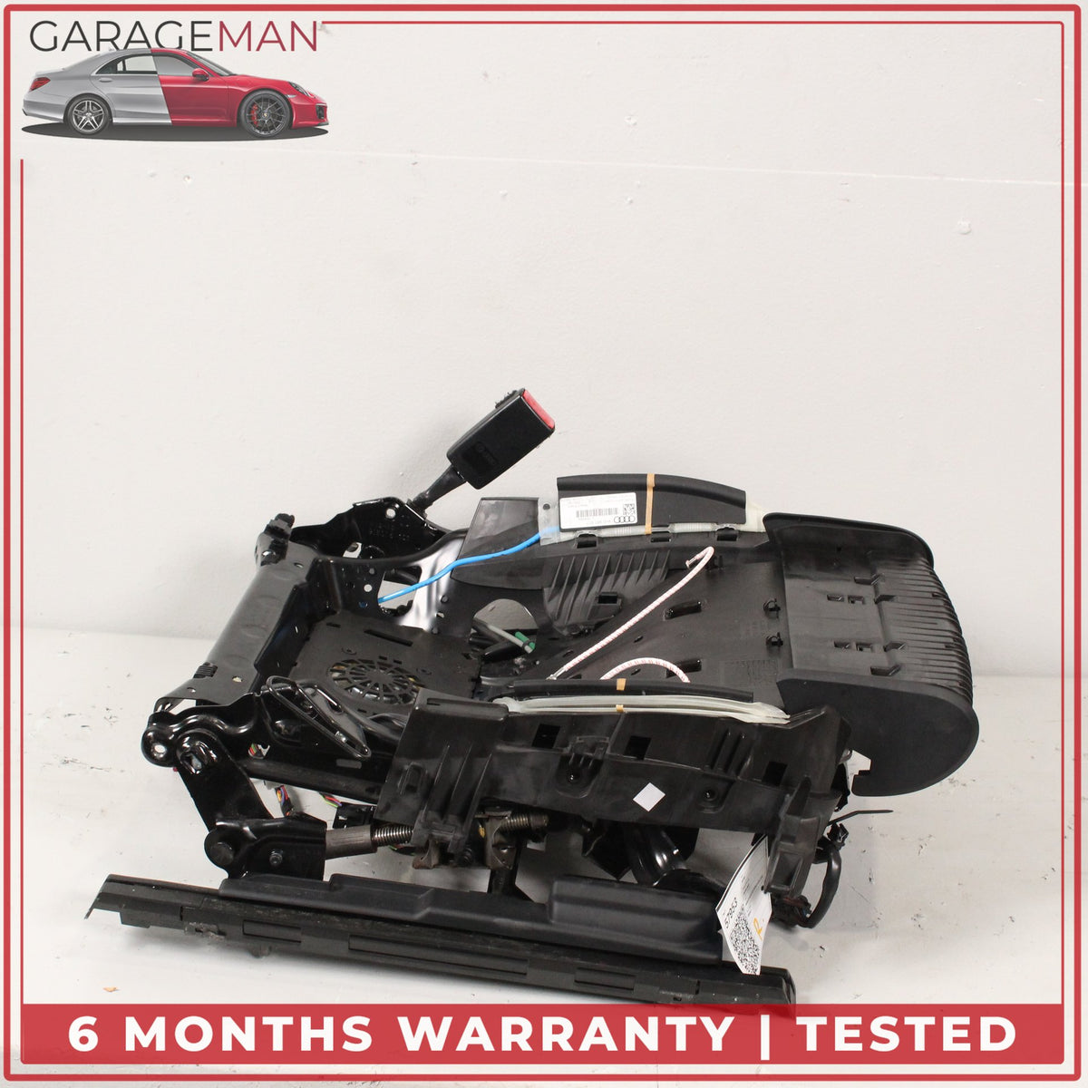 2011-2018 Audi A8 Front Right Side Lower Seat Track Frame Rail w/ Motors OEM