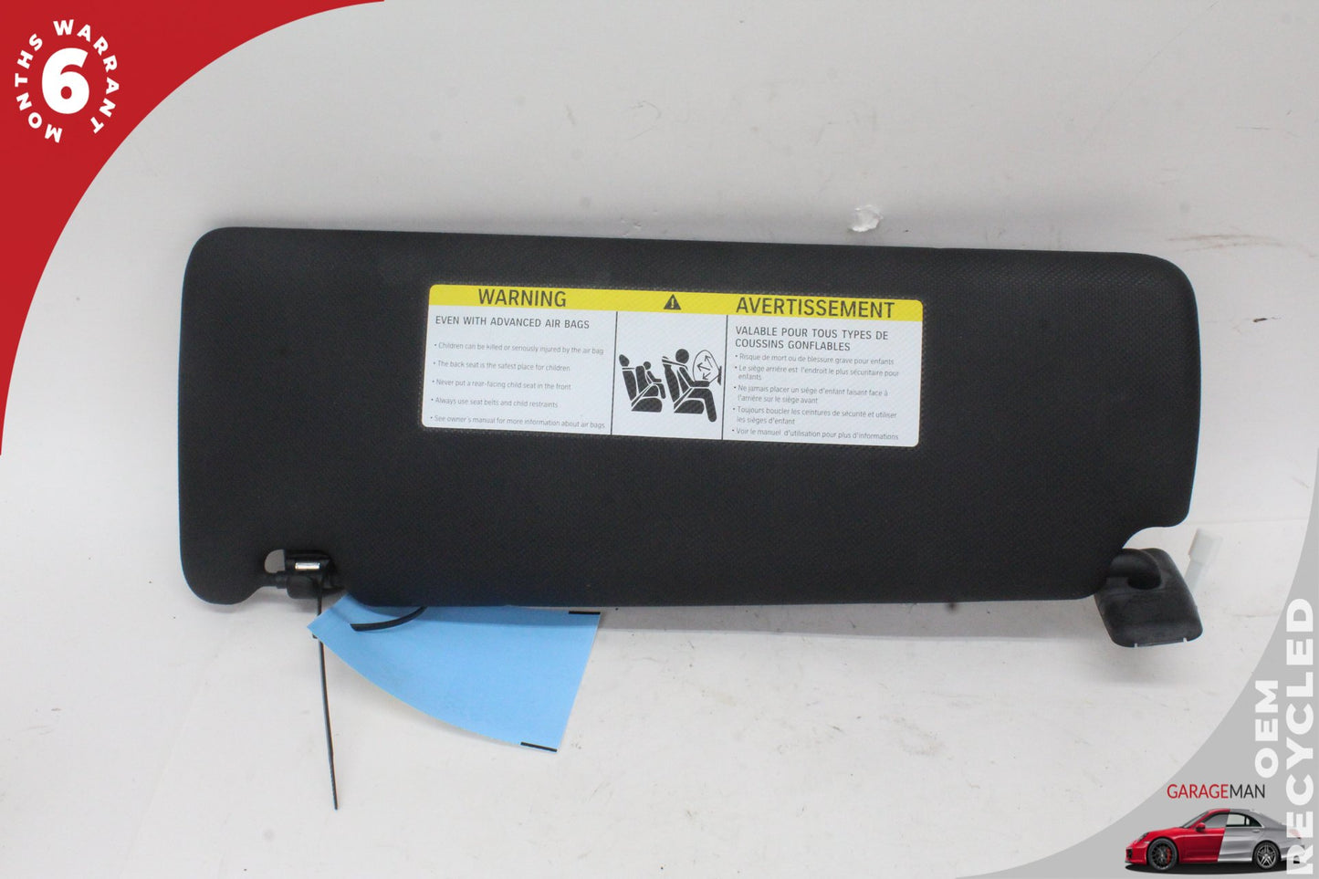 2014-2020 BMW 430i F36 Front Right Passenger Side Sun Visor Black 8061314 OEM