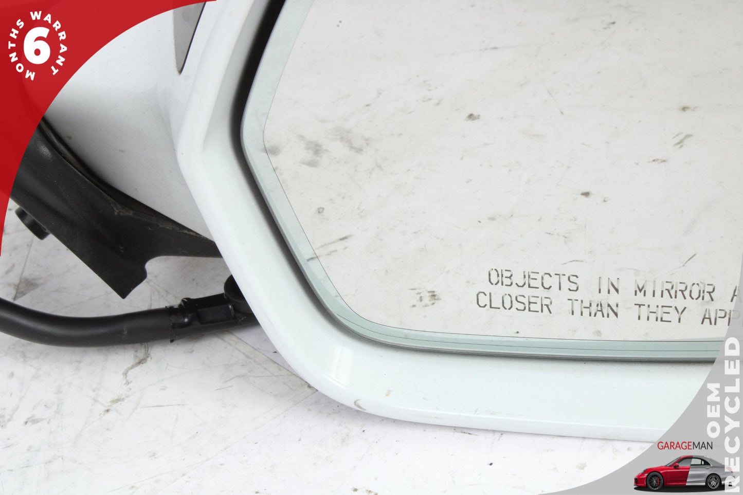 2012-2018 Audi A6 S6 Front Right Door Rear View Mirror w/ Blind Spot White OEM