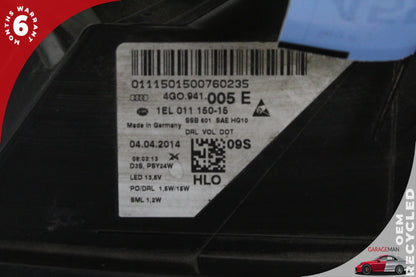 2012-2015 Audi A6 S6 Front Left Side Xenon Head Light Lamp Tinted 4G0941005E OEM