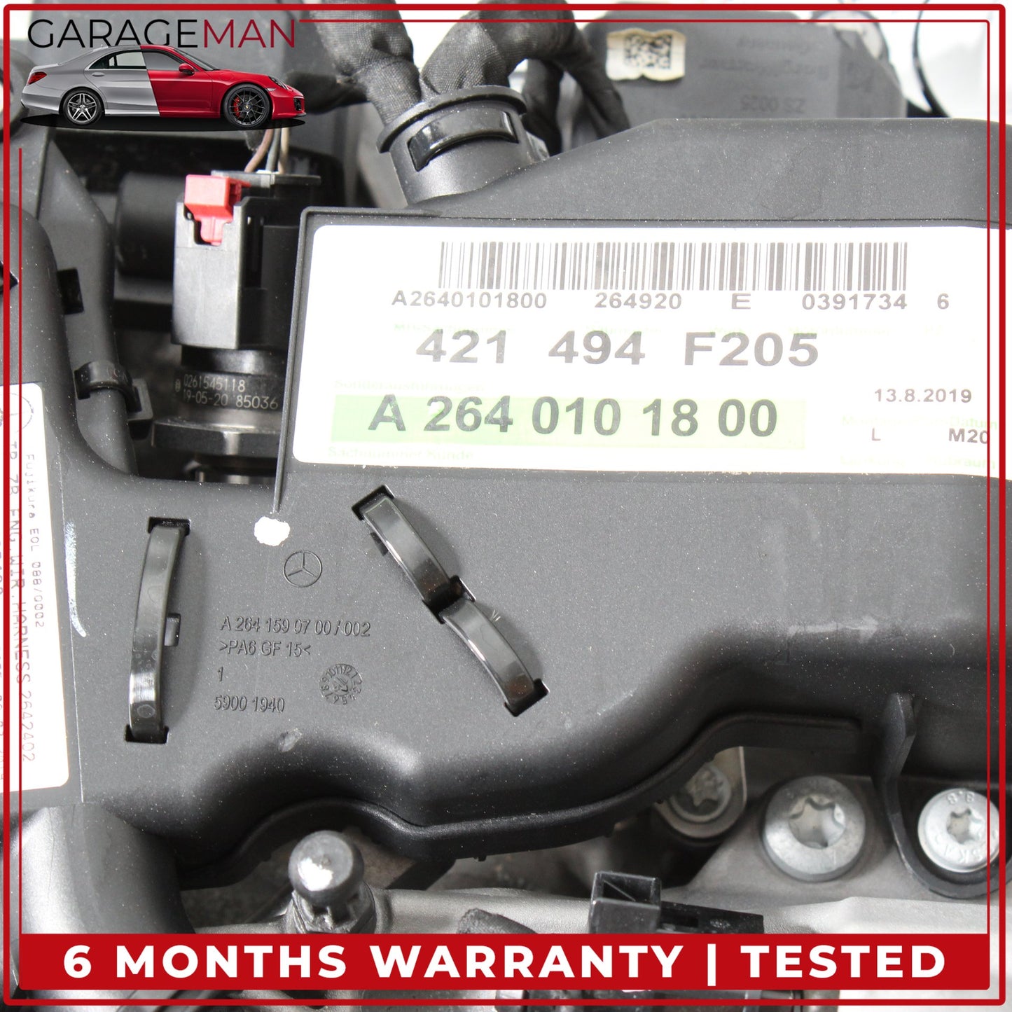 2015-2020 Mercedes-Benz C300 W205 RWD 2.0L Engine Motor 56116 Miles OEM
