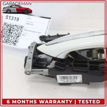 2011-2016 BMW 550i Front Right Passenger Side Exterior Door Handle White OEM