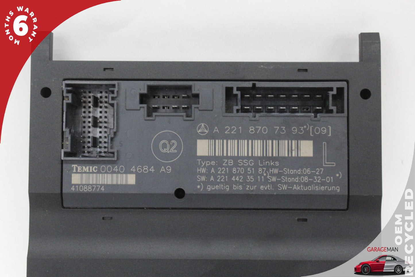 2007-2013 Mercedes W221 S550 S600 Front Left Seat Control Module 2218707393 OEM