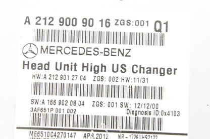 2012-2013 Mercedes-Benz E350 W212 Head Unit Navigation Command Comand CD Audio 2129009016