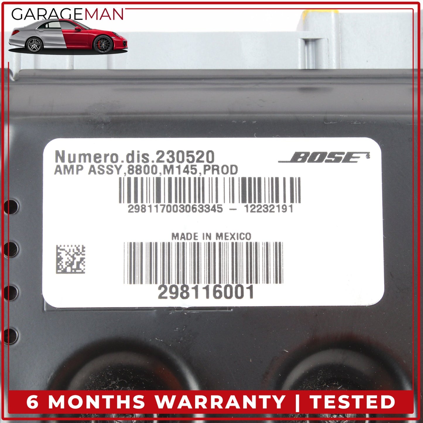 2008-2018 Maserati GranTurismo M145 Bose Audio Sound Amplifier AMP 298116001 OEM
