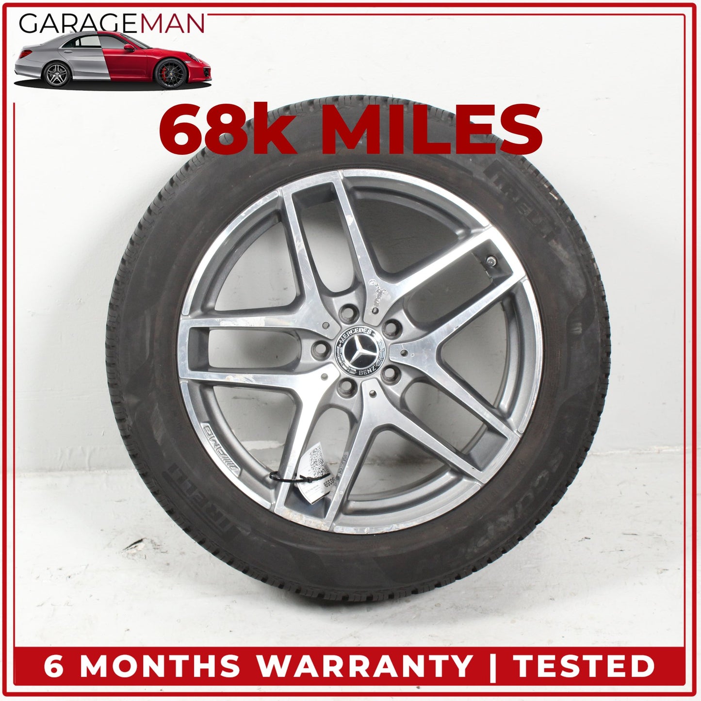 2016-2023 Mercedes X253 GLC300 Wheel Rim w/ Pirelli Tire 8JX19H2 ET38 OEM