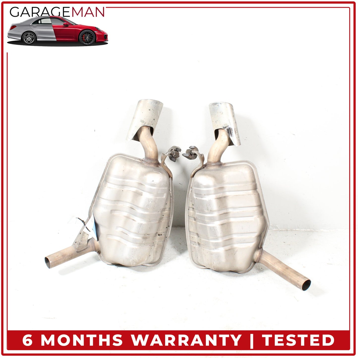 2006-2009 Mercedes W211 E350 Exhaust Muffler Mufflers Tips Assembly Set of 2 OEM