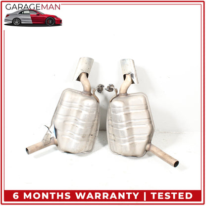 2006-2009 Mercedes W211 E350 Exhaust Muffler Mufflers Tips Assembly Set of 2 OEM