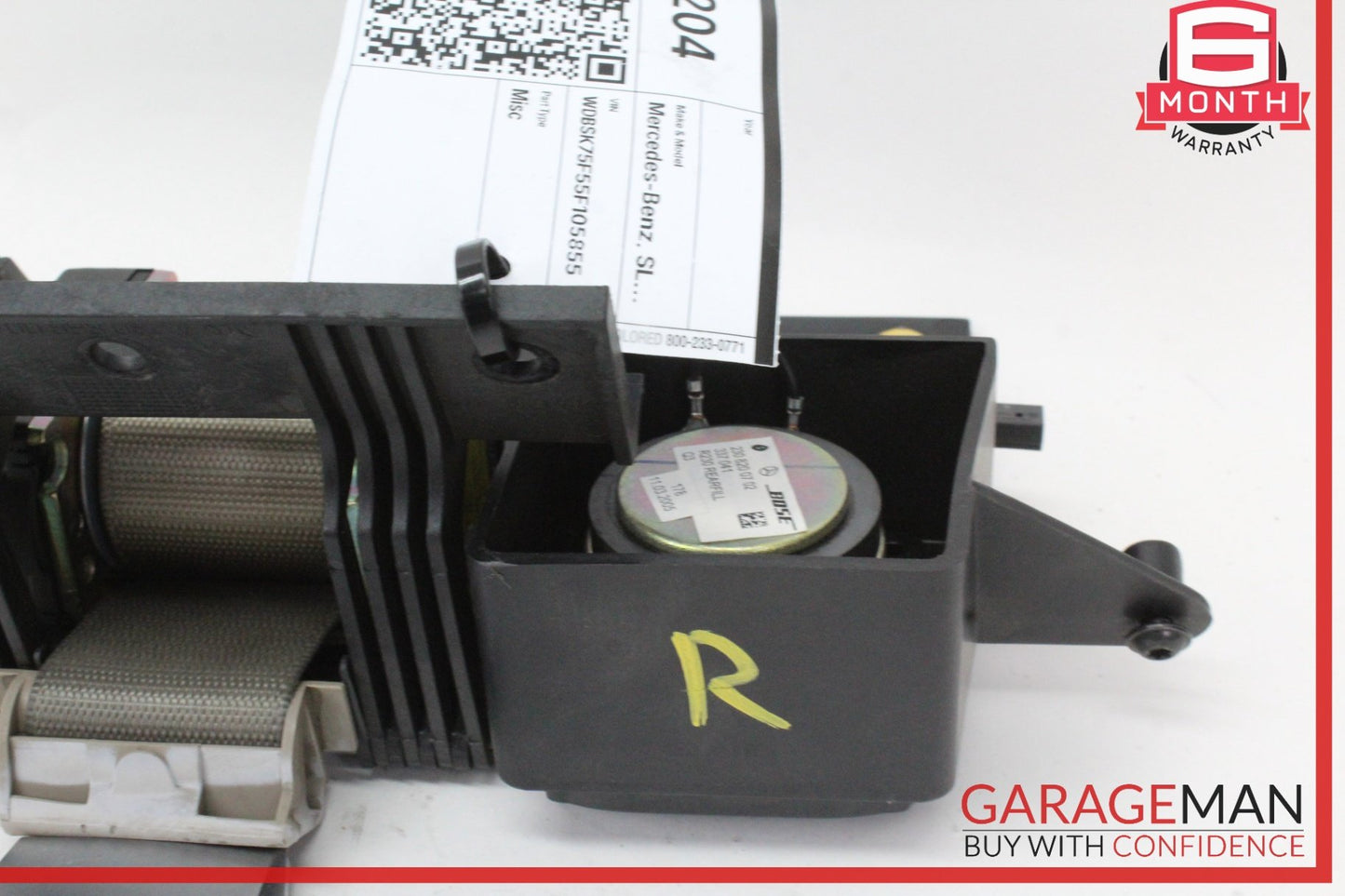 2003-2008 Mercedes SL500 R230 Rear Right Seatbelt Retractor 2308680231 Genuine