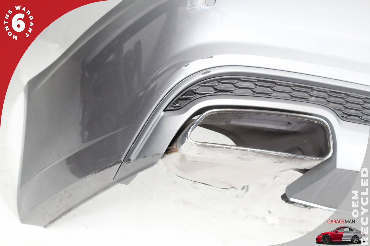2016-2018 Audi A6 C7 Rear S-Line Bumper Cover Assembly 4G5807511AG Ice Silver Metallic