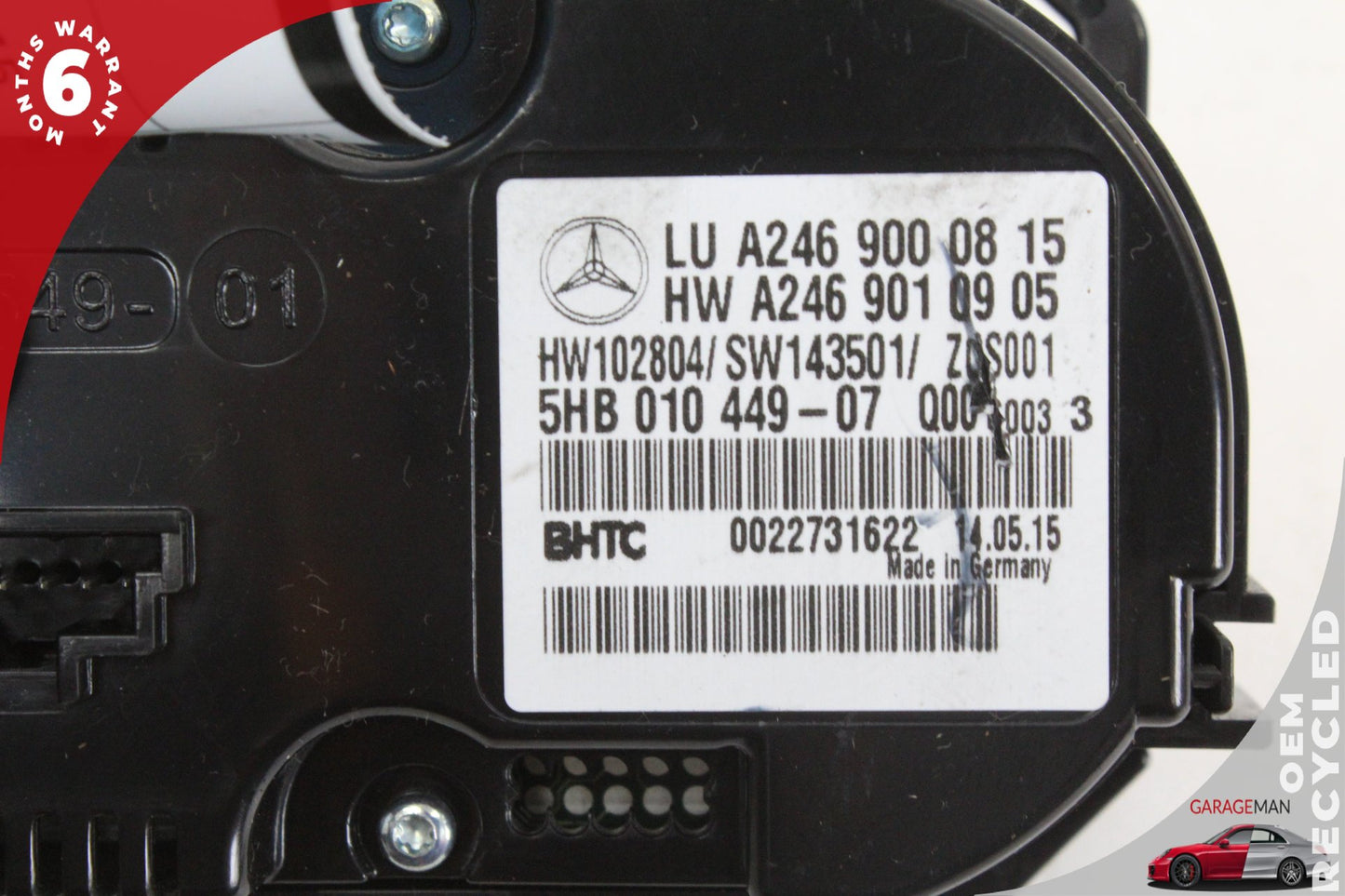 2014-2019 Mercedes W117 CLA45 AMG CLA250 A/C Heater Climate Control Switch OEM