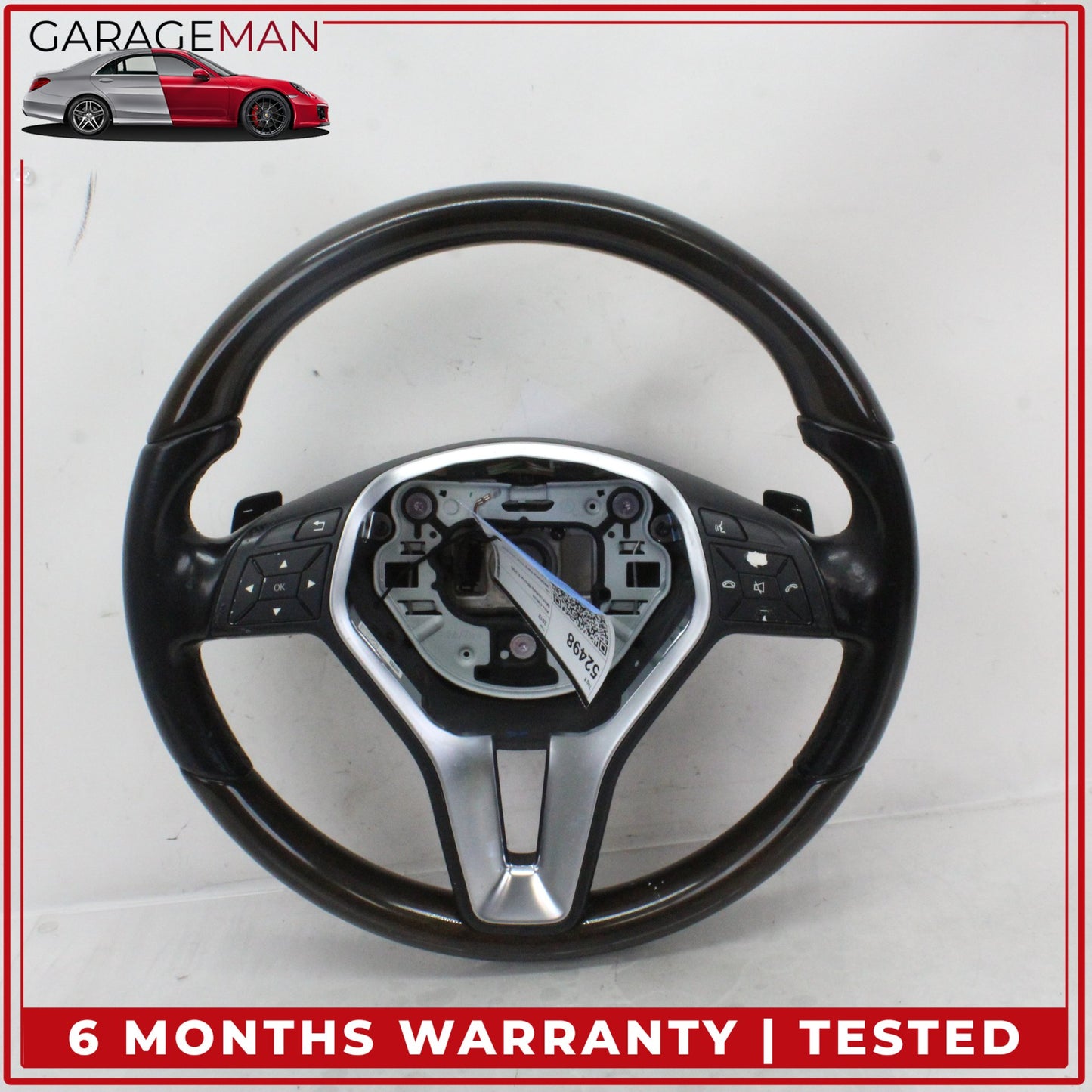 2012-2013 Mercedes W207 E350 CLS500 Steering Wheel Wood w/ Paddle Shifters OEM