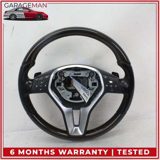 2012-2013 Mercedes W207 E350 CLS500 Steering Wheel Wood w/ Paddle Shifters OEM