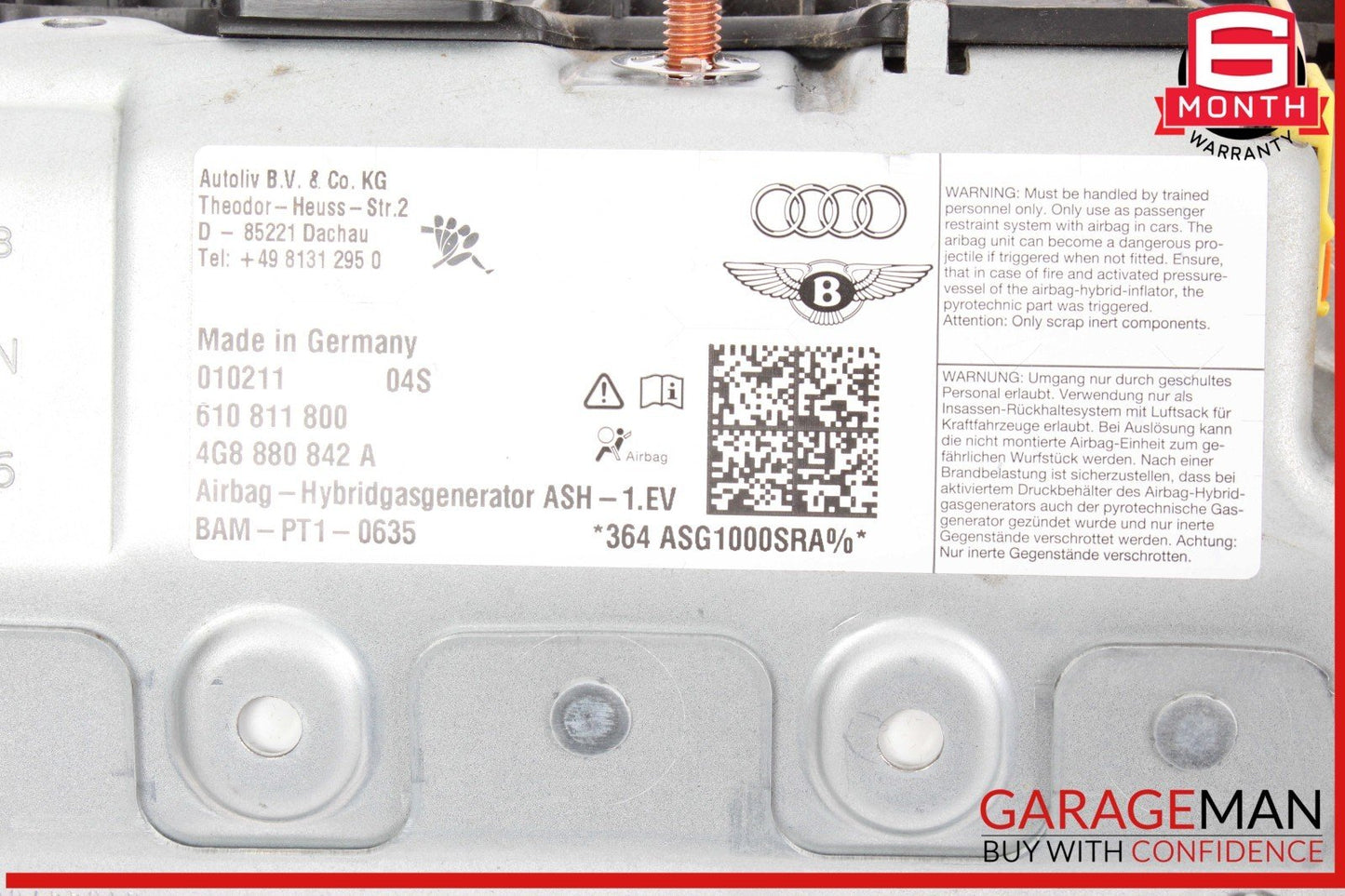 12-18 Audi A7 A6 Front Right Dashboard Panel Knee Airbag Air Bag 4G8880842A OEM