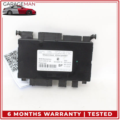 2003-2012 Mercedes W219 CLS500 Front Right Seat Control Module 2118700726 OEM
