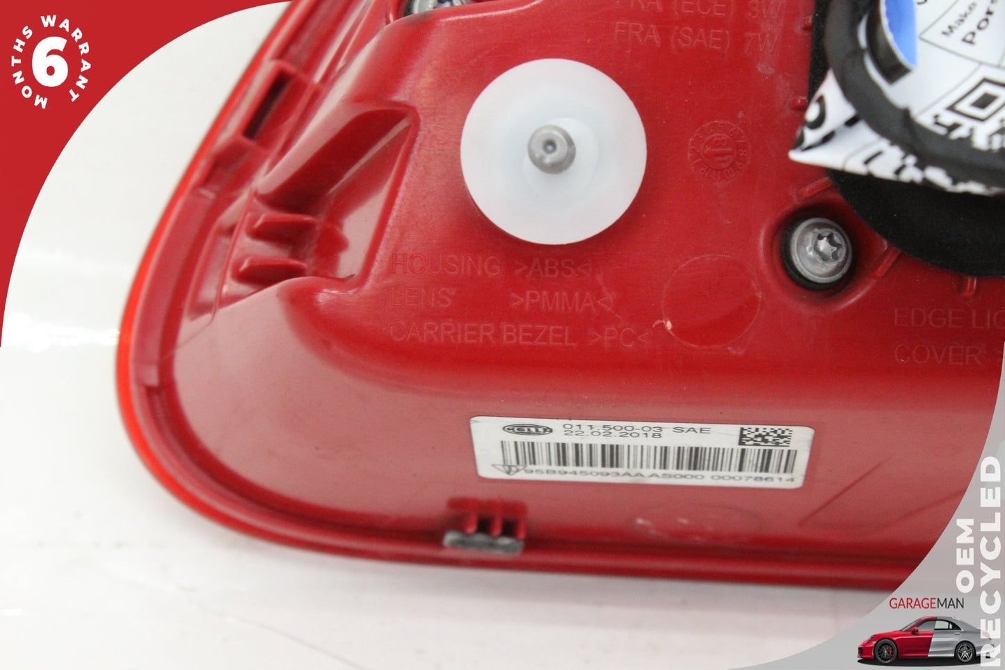 2015-2018 Porsche Macan 95B Left Side Inner Taillight Tail Light Lamp OEM
