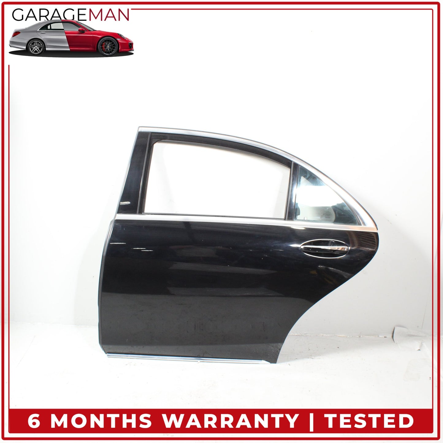 2014-2017 Mercedes W222 S550e S600 Rear Left Driver Side Door Shell Black OEM