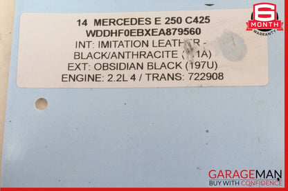 2013-2016 Mercedes-Benz E250 W212 Turbocharger 6510905780