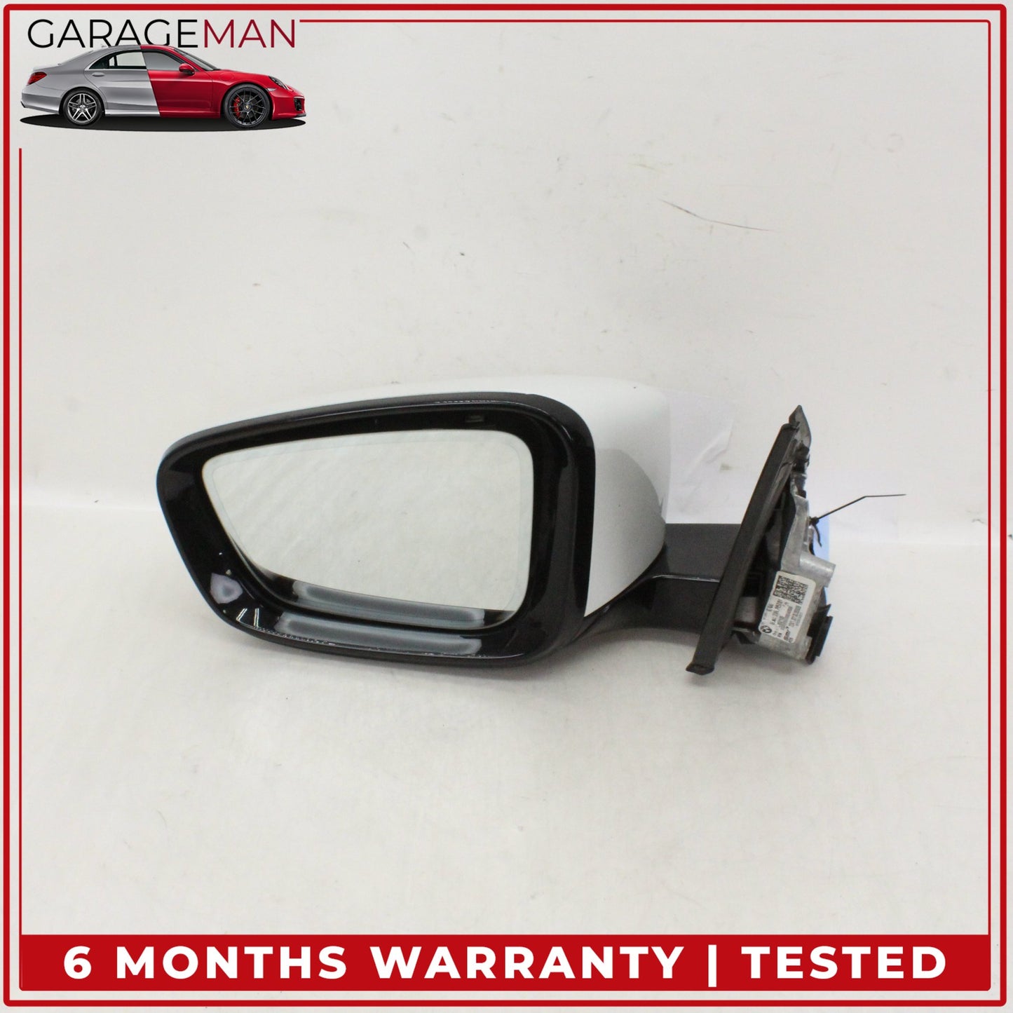 2019-2025 BMW 330i Front Left Driver Side Door Rear View Mirror White OEM