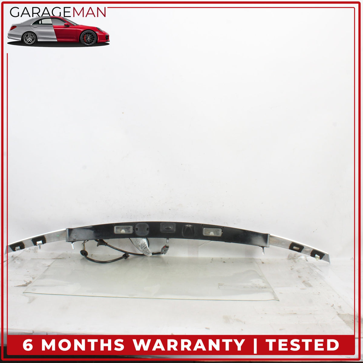 2012-2015 Jaguar XF X250 Rear Trunk Lid Molding Panel Trim Chrome w/ Camera OEM